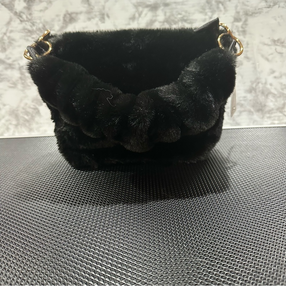 Faux fur handbag